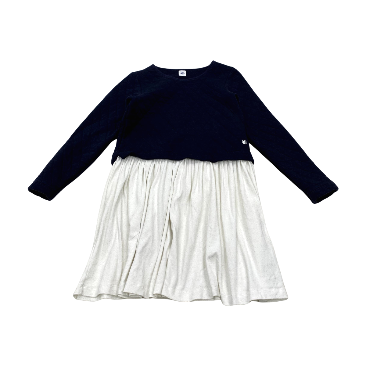 PETIT BATEAU - ROBE - BLEU, BEIGE - 10 ANS