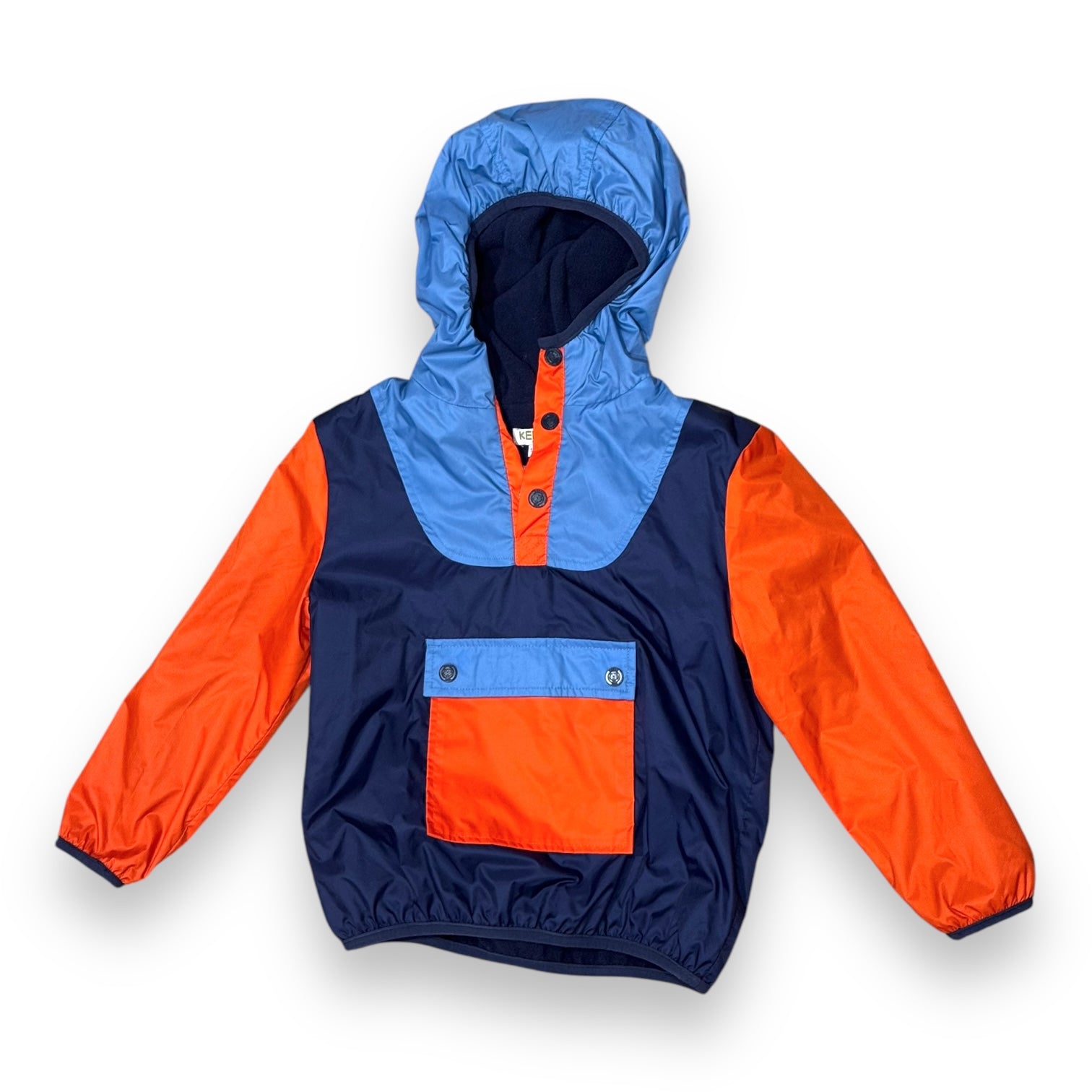 KENZO - Veste sweat coupe vent bleue et orange - 5 ans