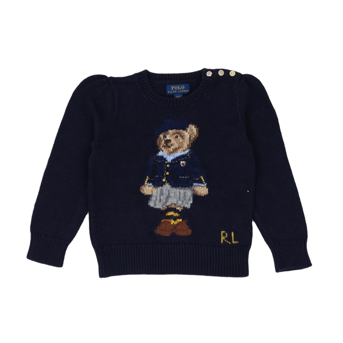 RALPH LAUREN - PULL - BLEU - 4 ANS