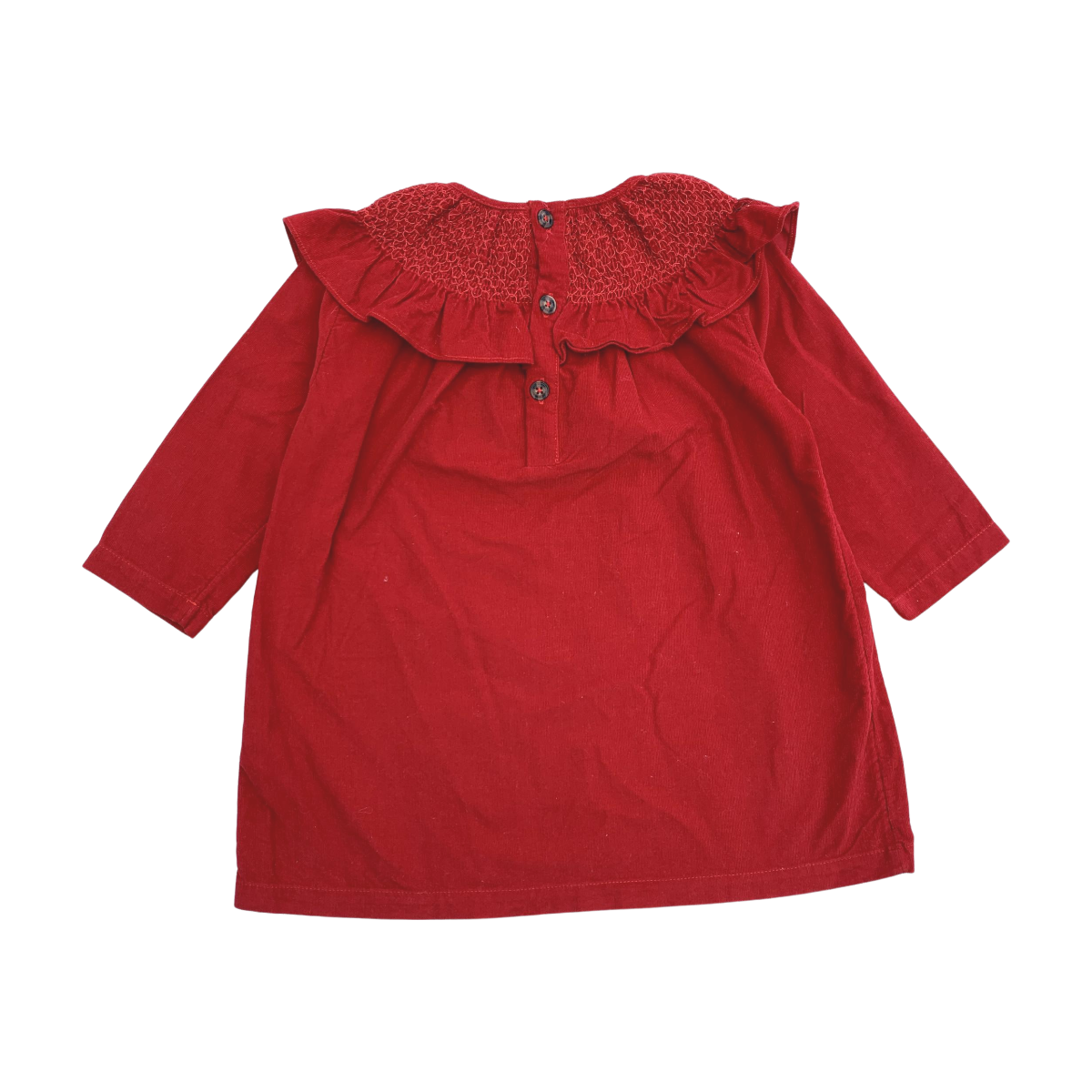 PETIT BATEAU - ROBE - ROUGE - 24 MOIS