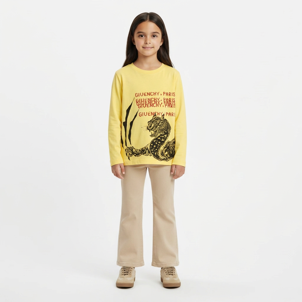 GIVENCHY - T-SHIRT - JAUNE - 6 ANS