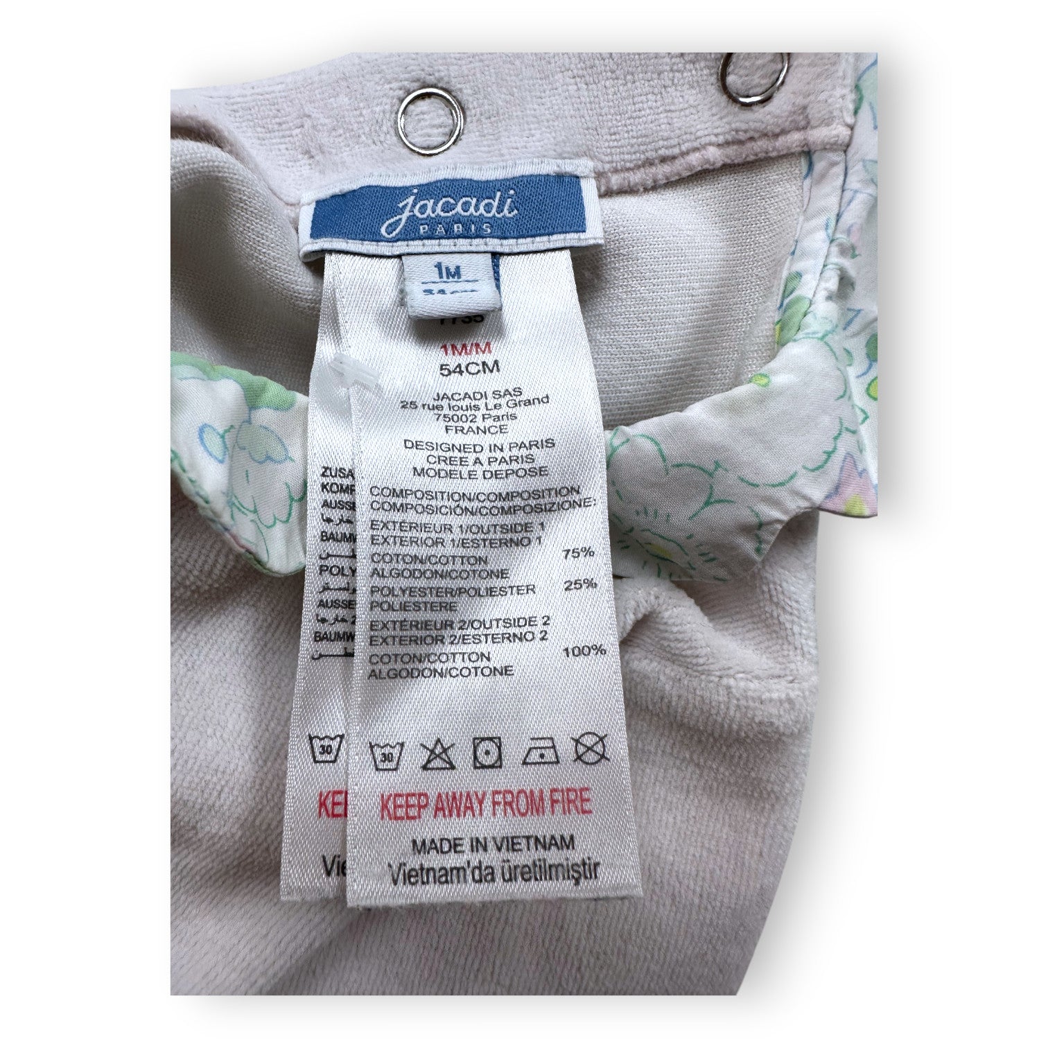 JACADI - PAJAMAS - PINK - 1 MONTH