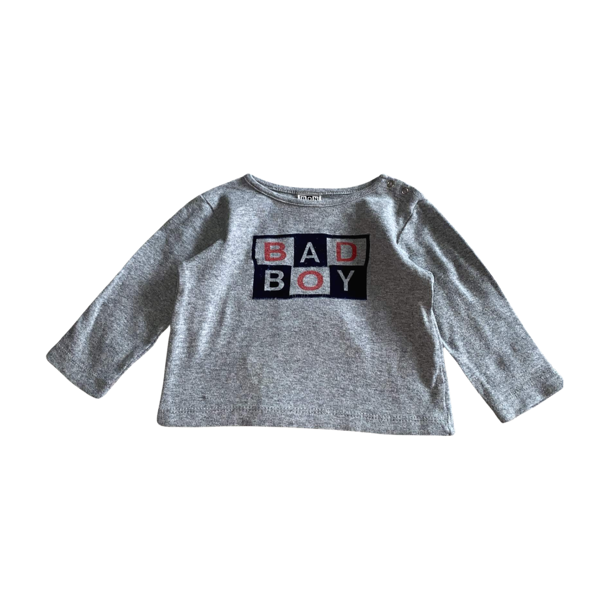 BONTON - T-SHIRT - GRIS - 6 MOIS