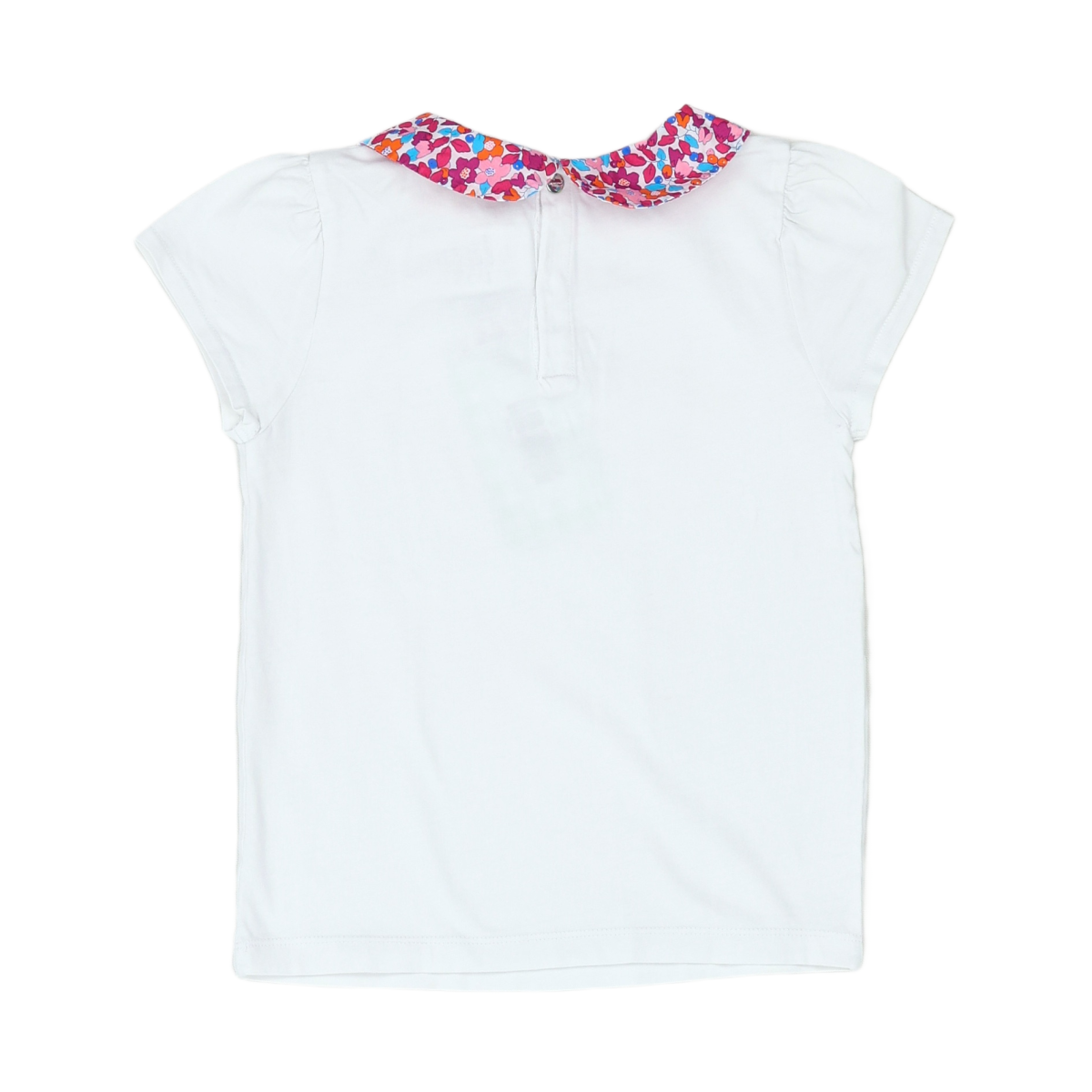 JACADI - T-SHIRT - BLANC, ROSE - 8 ANS