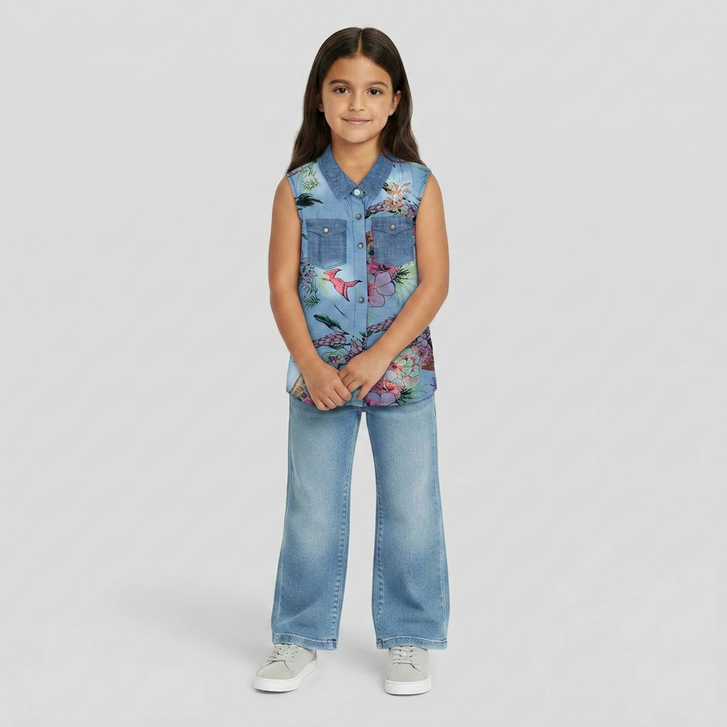 SCOTCH R'BELLE - CHEMISE - BLEU - 6 ANS