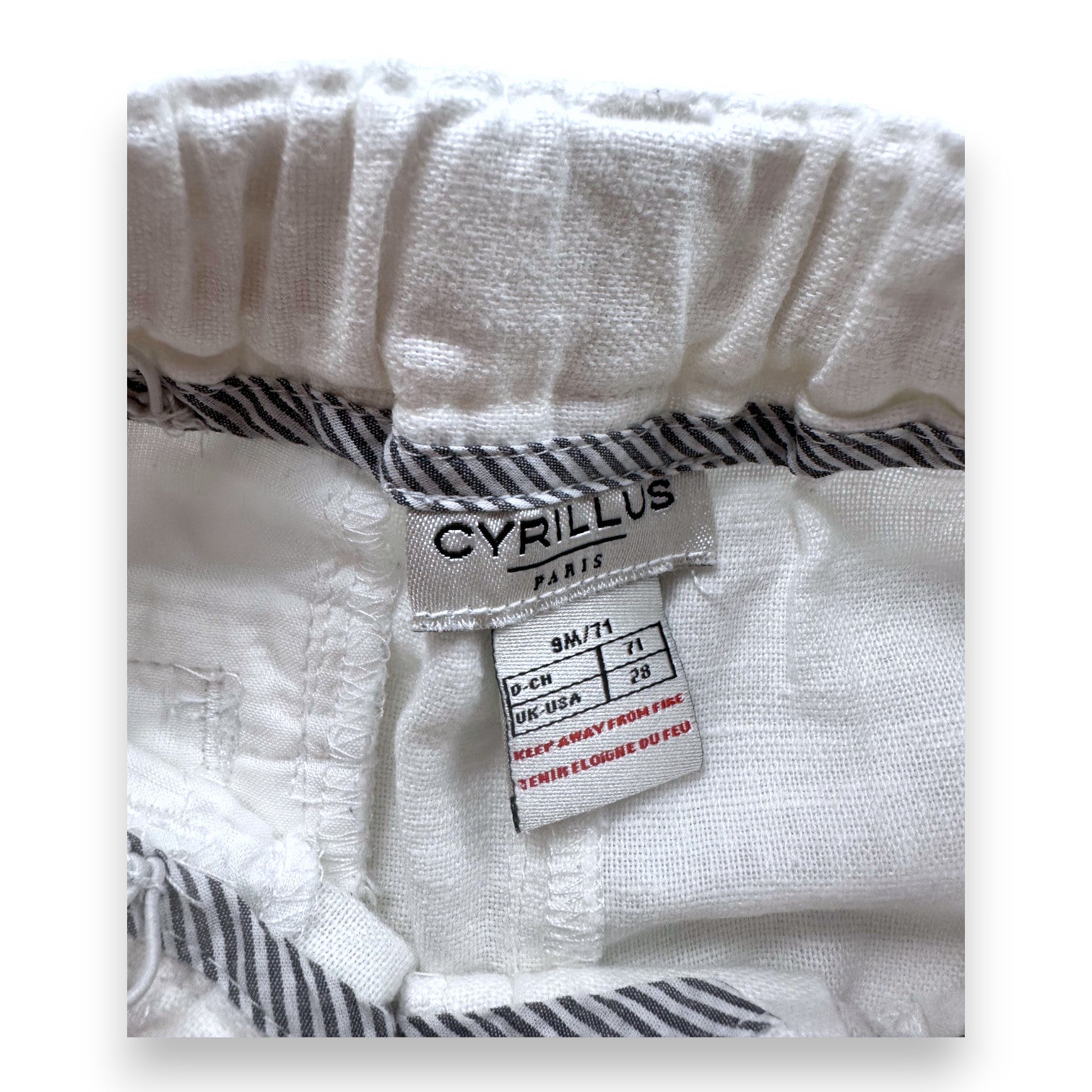 CYRILLUS - SHORT - BLANC - 9 MOIS