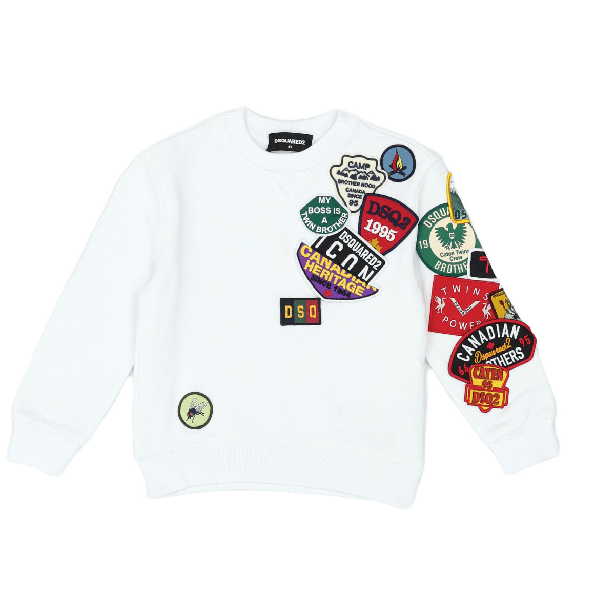 DSQUARED2 - SWEAT - BLANC - 4 ANS