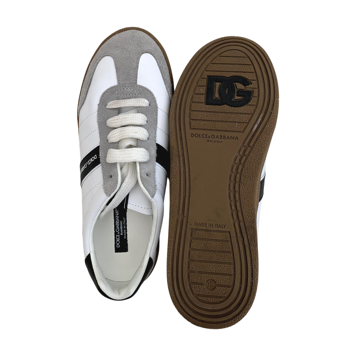 DOLCE & GABBANA - BASKETS - BLANC, GRIS - 35