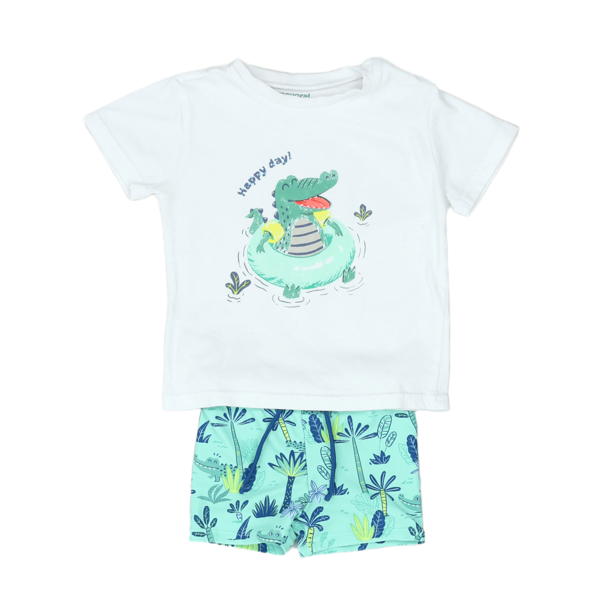 MAYORAL - ENSEMBLE - BLANC, VERT - 24 MOIS