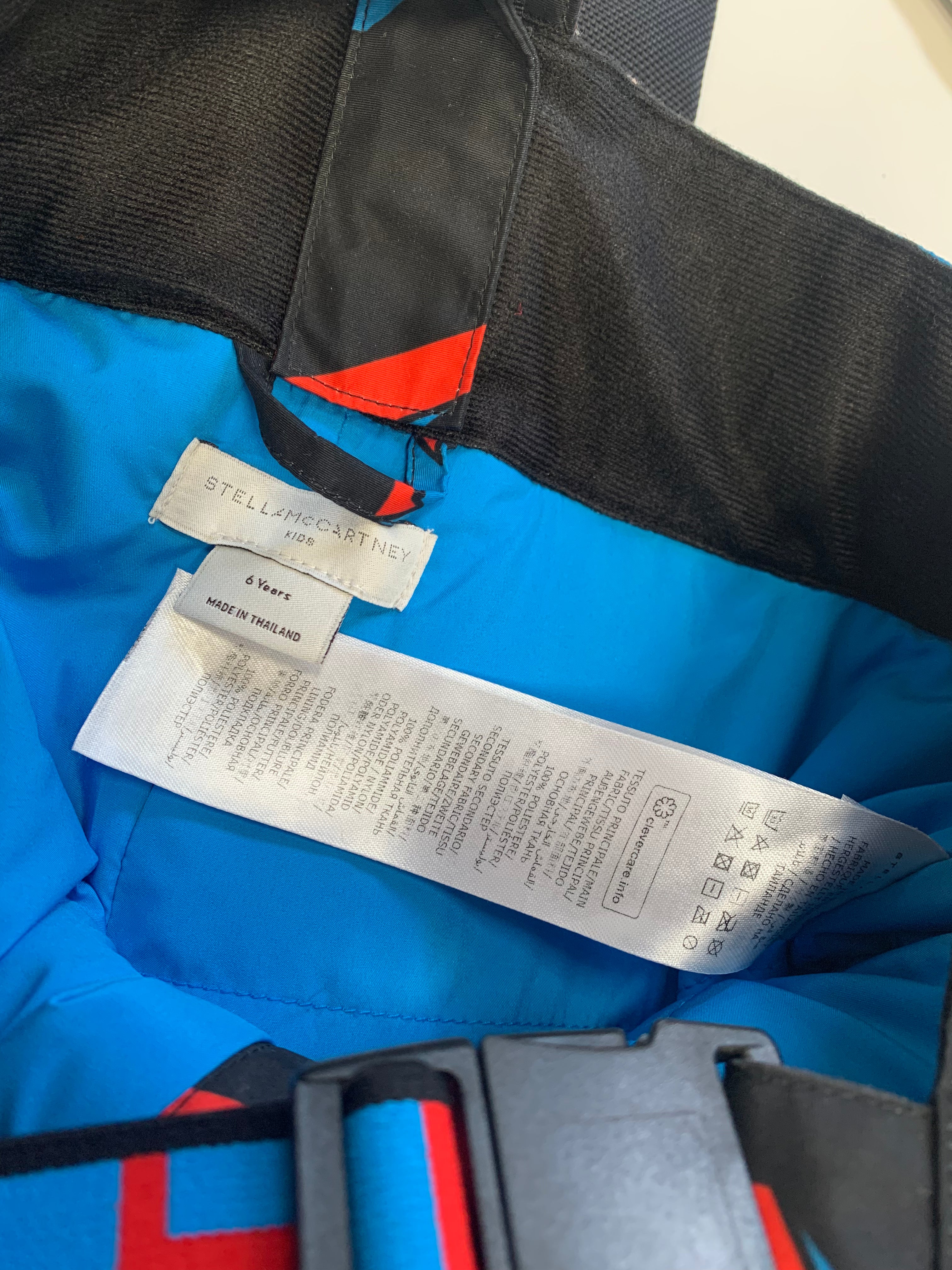 STELLA MCCARTNEY - SALOPETTE DE SKI - NOIR, ROUGE - 6 ANS