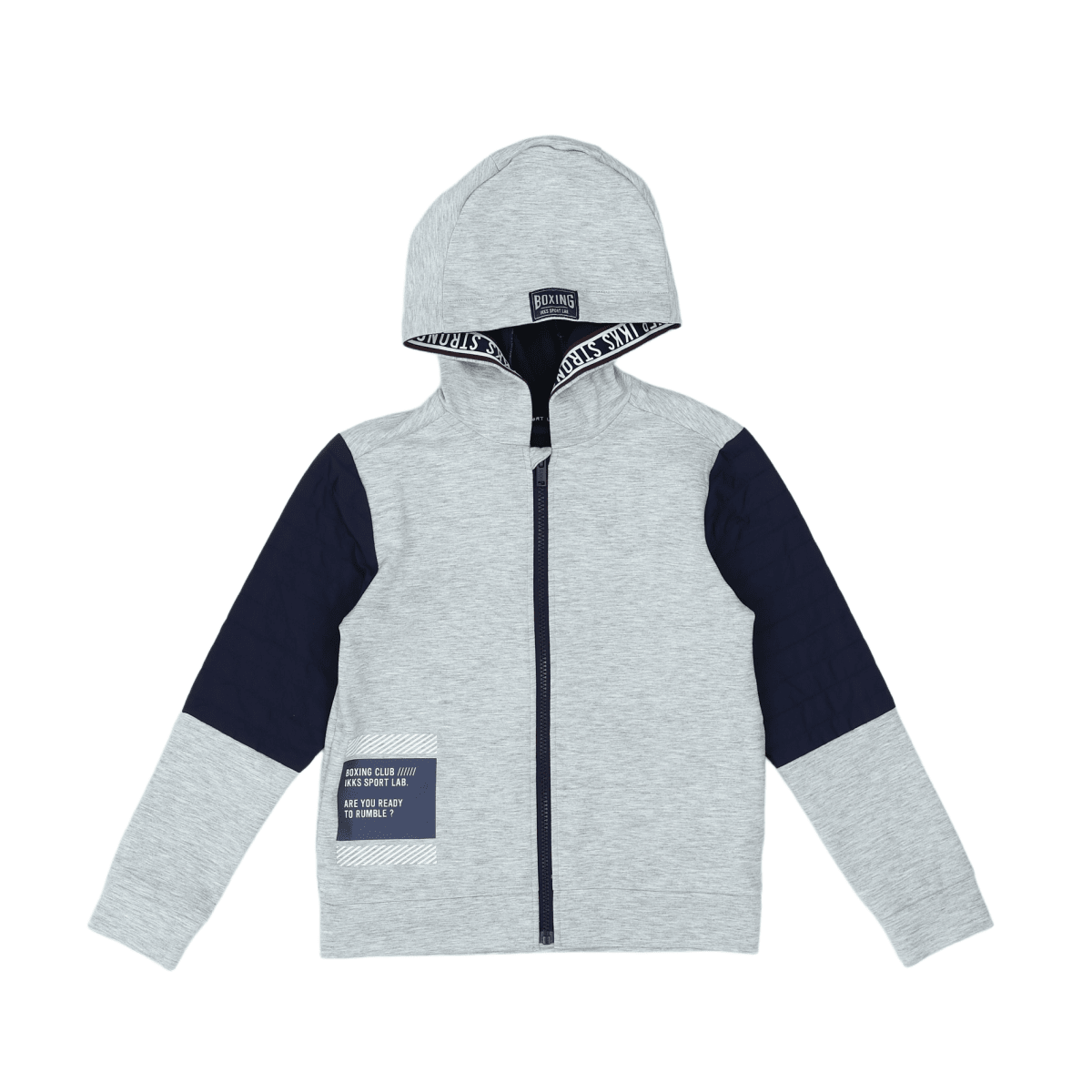 IKKS - SWEAT - BLEU, GRIS - 10 ANS