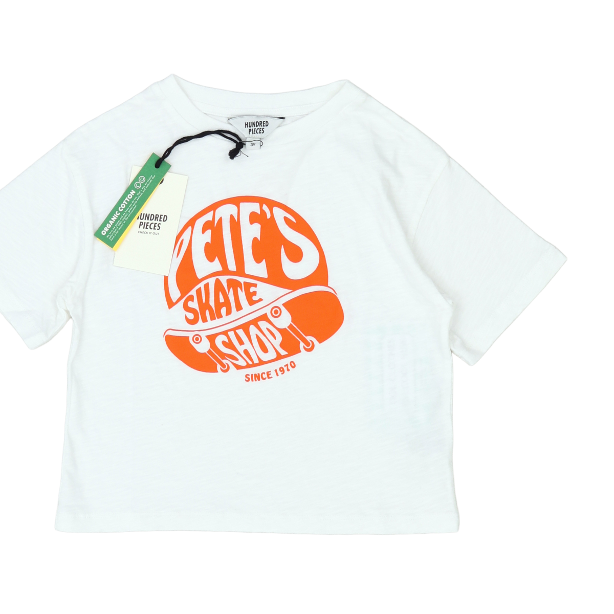 HUNDRED PIECES - T-SHIRT - BLANC - 3 ANS
