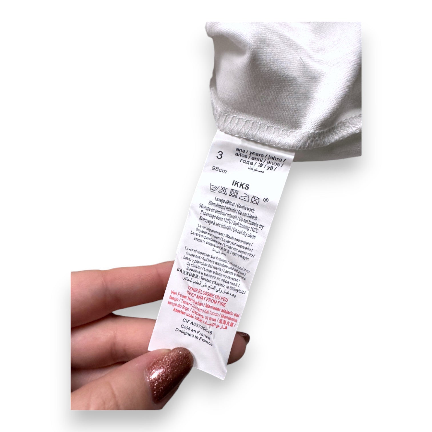 IKKS - White dress with details - 3 years