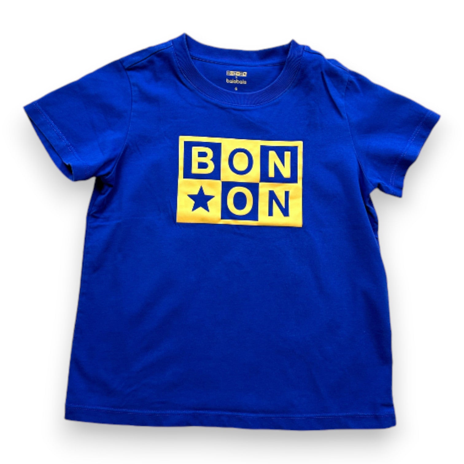 BONTON - T-SHIRT - BLUE, YELLOW - 6 YEARS