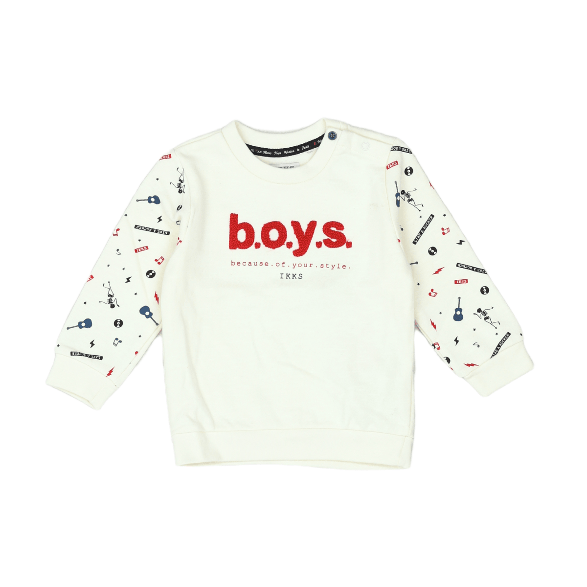 IKKS - SWEATER - BEIGE, RED - 18 MONTHS