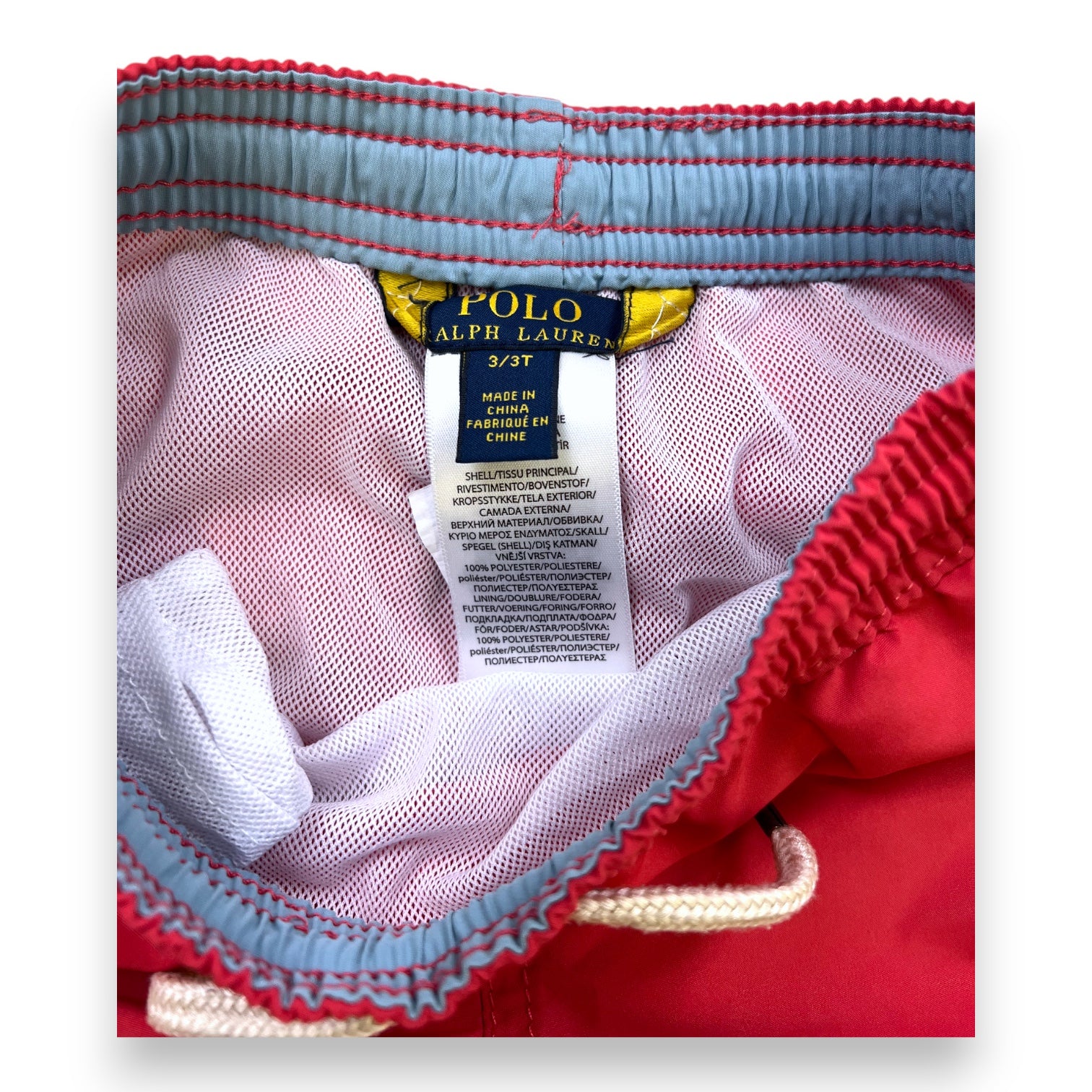 RALPH LAUREN - SWIM SHORTS - RED - 3 YEARS