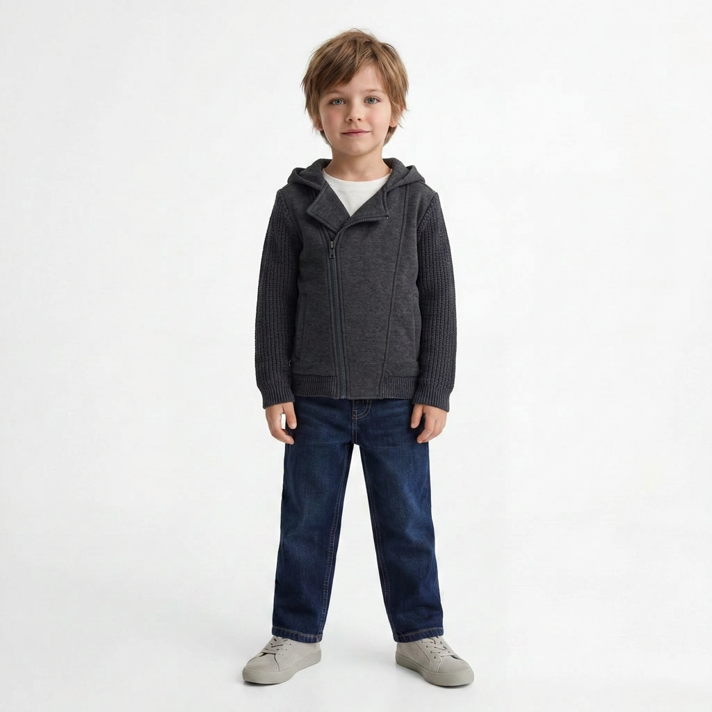 IKKS - CARDIGAN - GRIS - 6 ANS