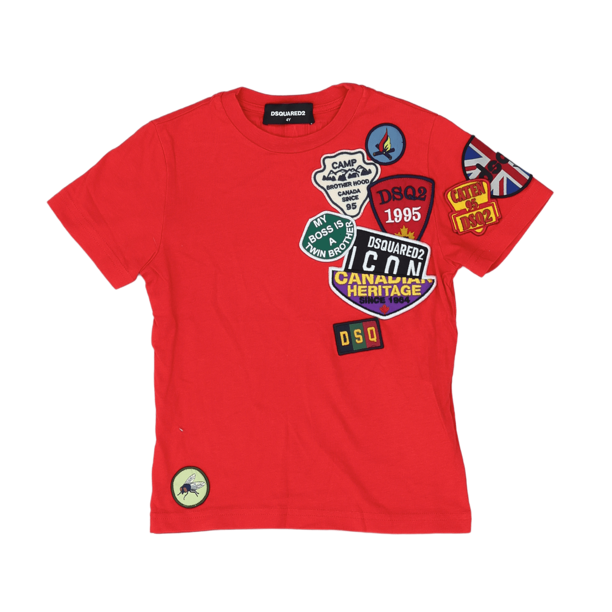 DSQUARED2 - T-SHIRT - ROUGE - 4 ANS