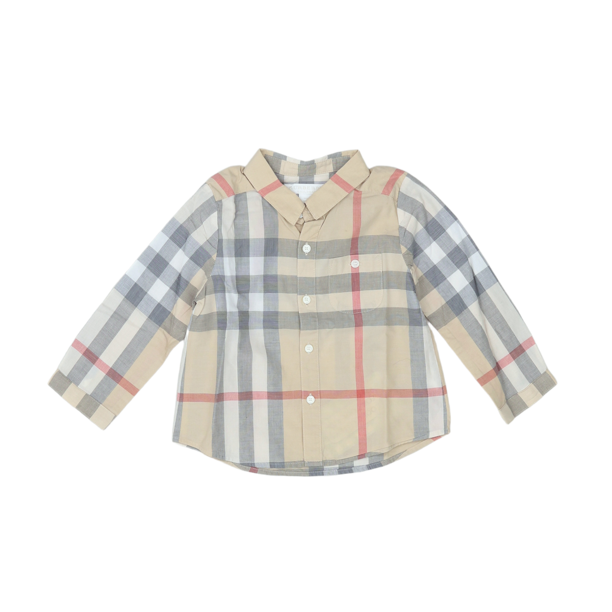 BURBERRY - CHEMISE - BEIGE, GRIS - 12 MOIS