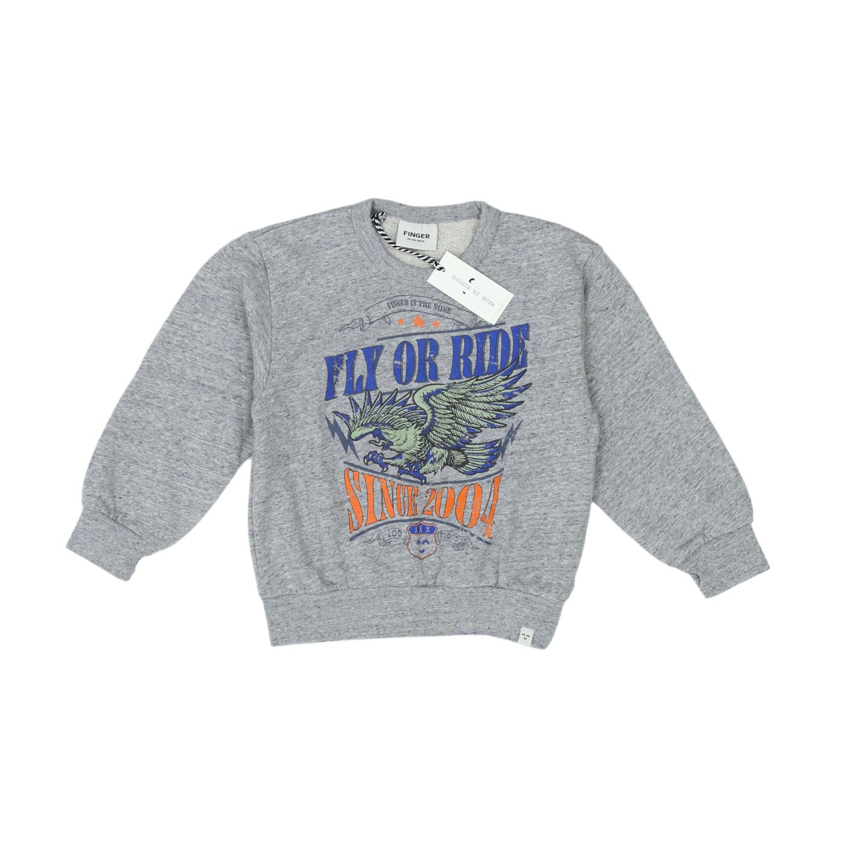 FINGER IN THE NOSE - PULL - GRIS - 6 ANS