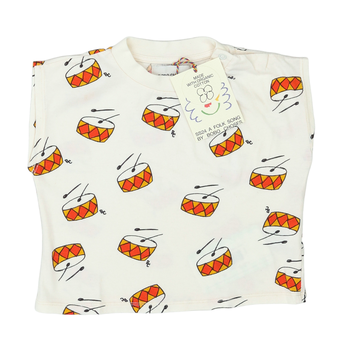 BOBO CHOSES - T-SHIRT - BLANC, ROUGE - 18 MOIS