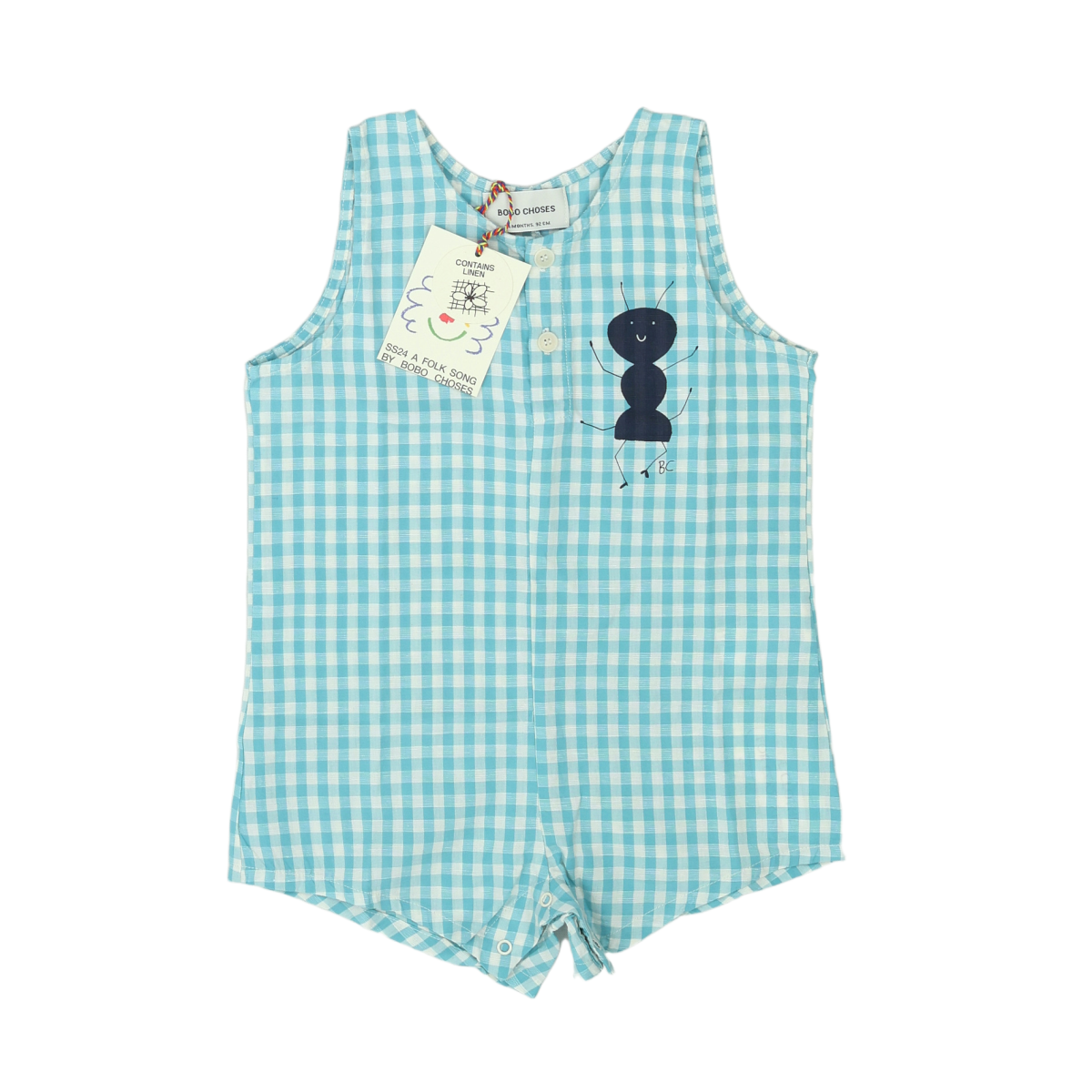 BOBO CHOSES - COMBISHORT - BLEU, BLANC - 24 MOIS