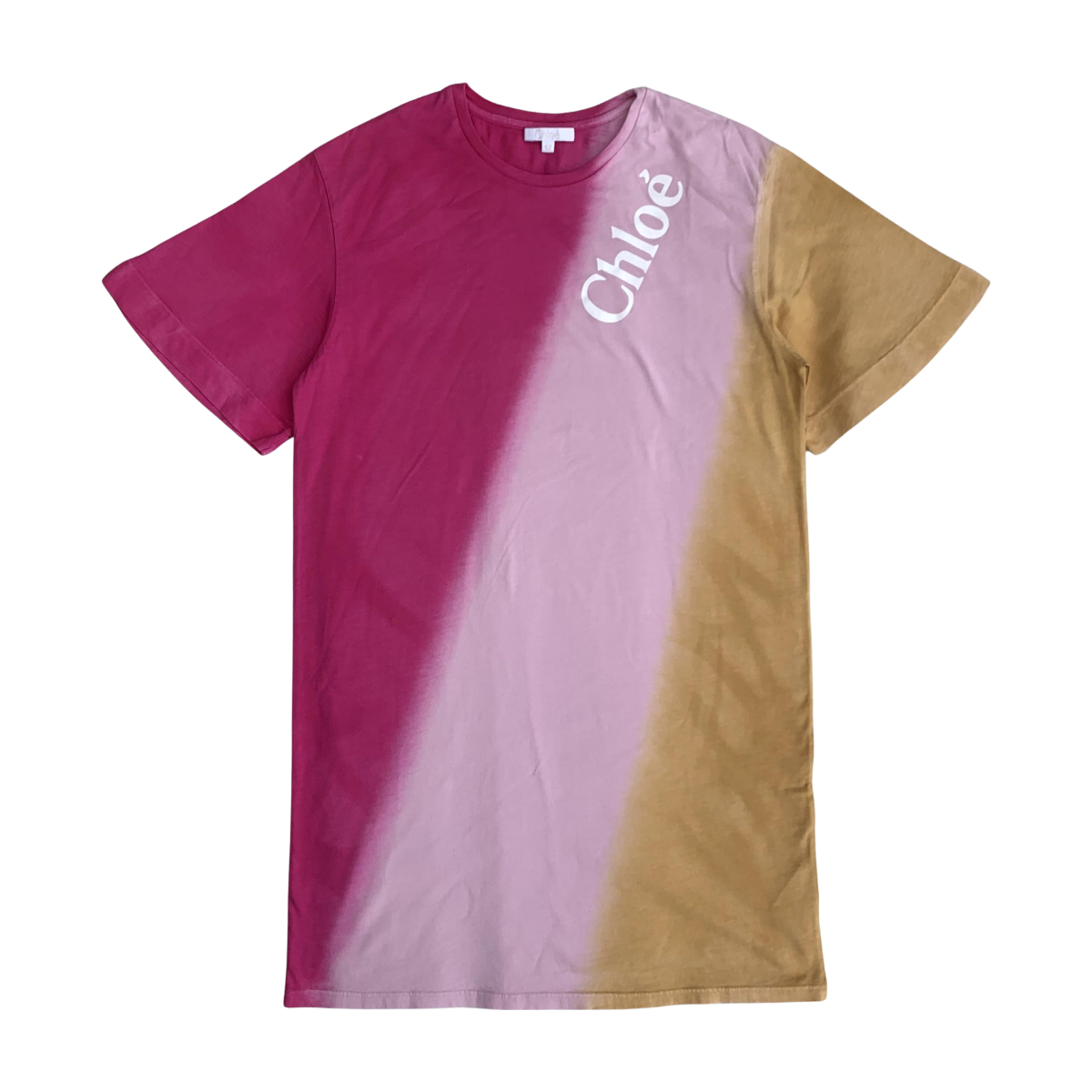CHLOÉ - ROBE - ROSE, ORANGE - 12 ANS