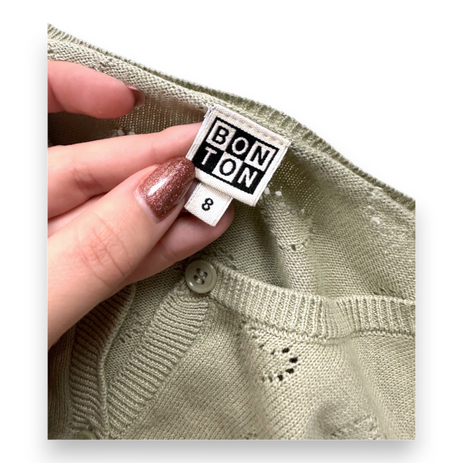 BONTON - STRICKJACKE - BEIGE - 8 JAHRE