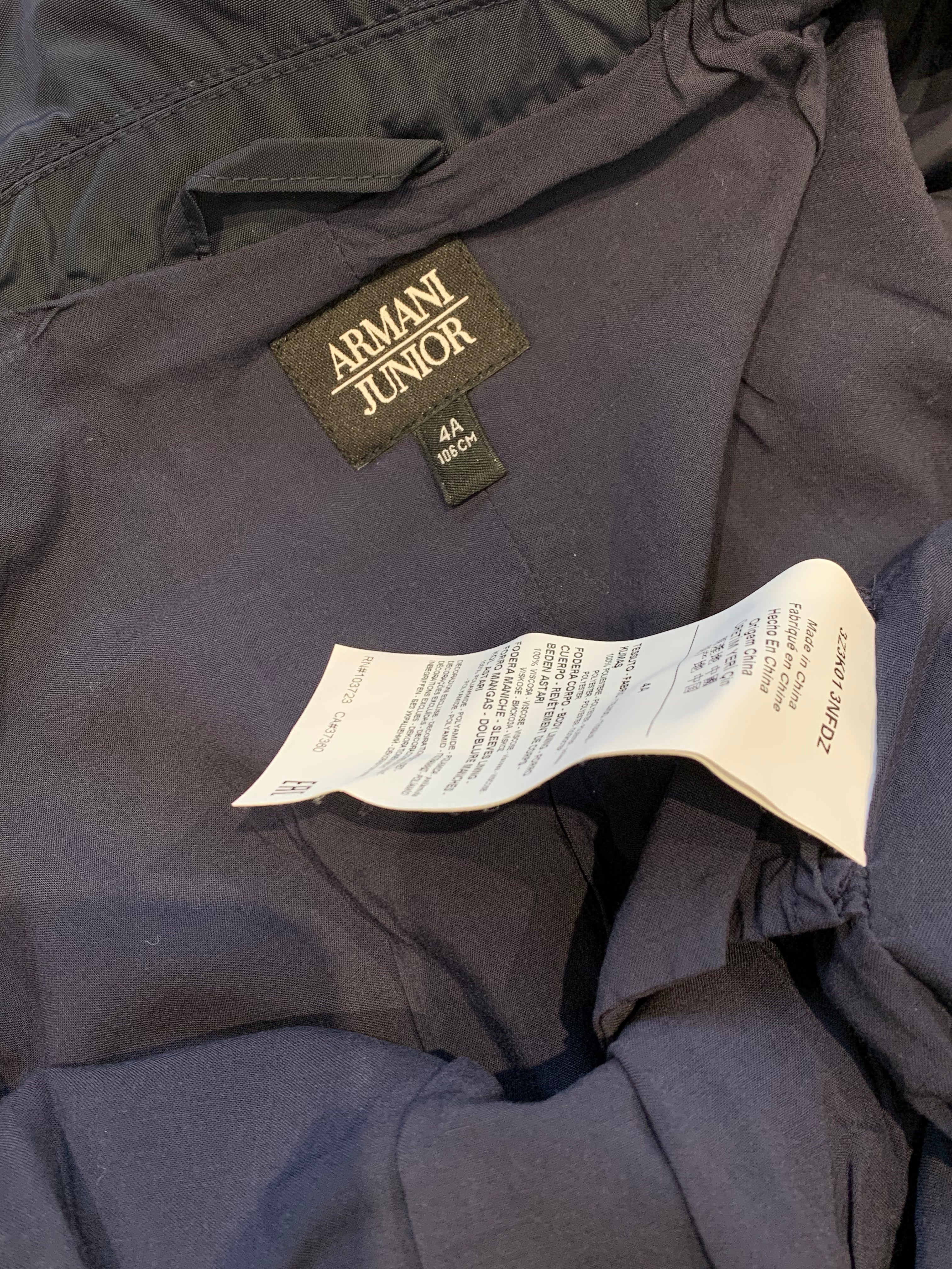 ARMANI JUNIOR - TRENCH - BLUE - 4 YEARS