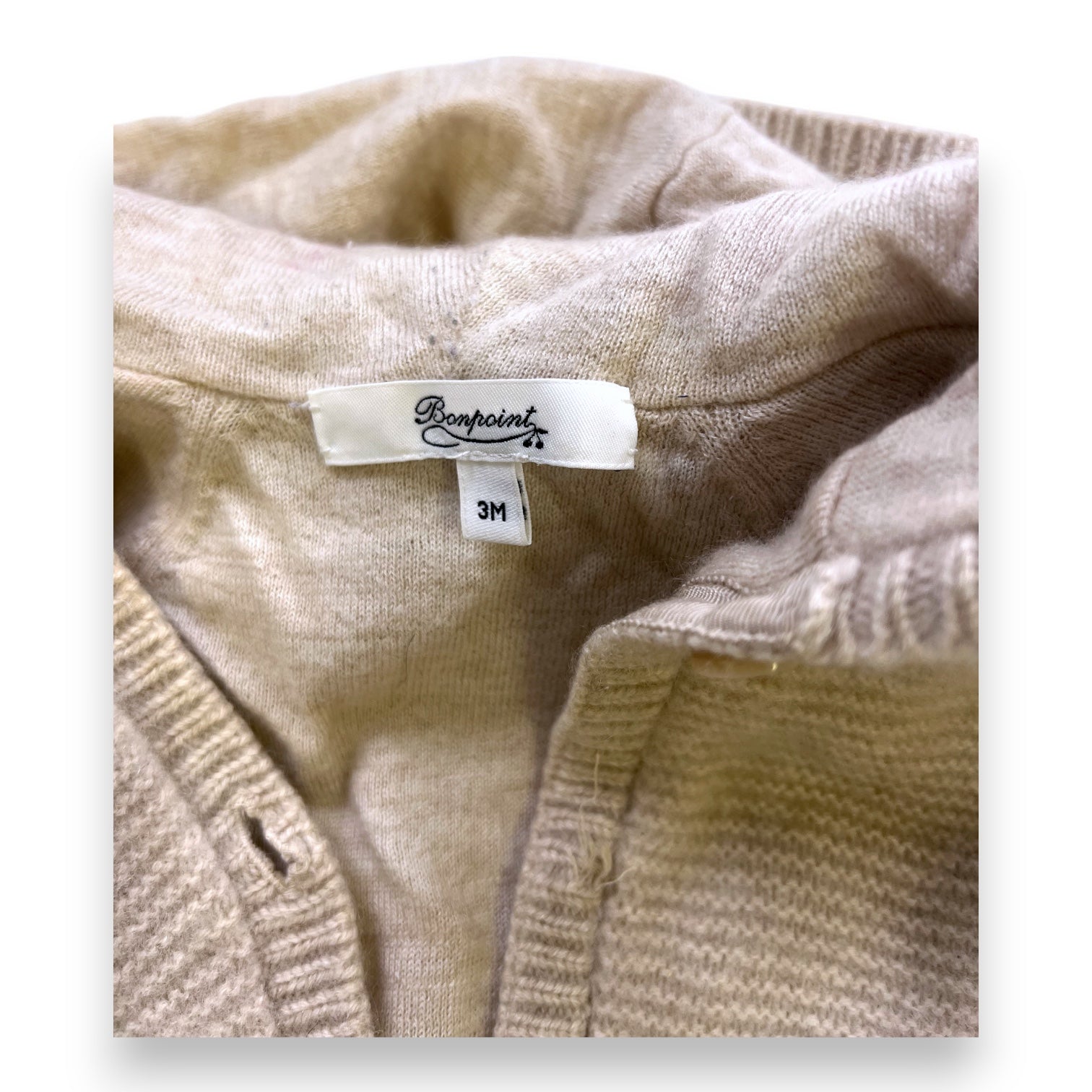 BONPOINT - JACKET - BEIGE - 3 MONTHS
