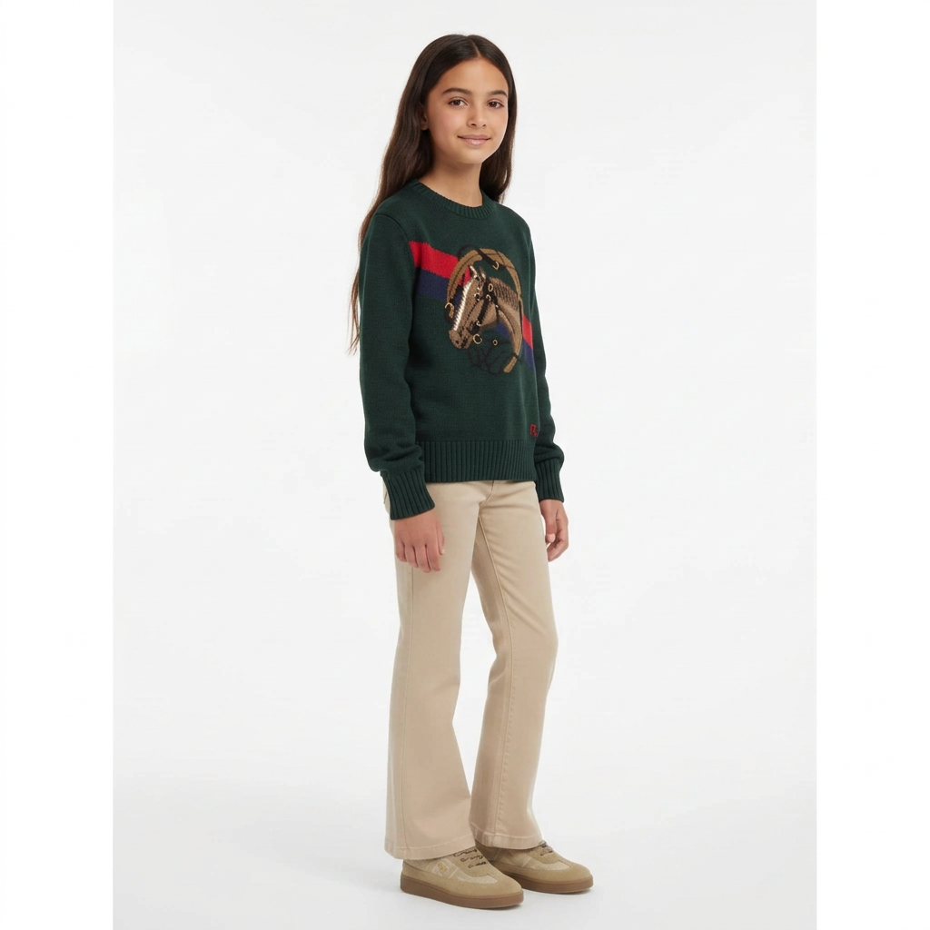RALPH LAUREN - PULL - VERT - 7 ANS