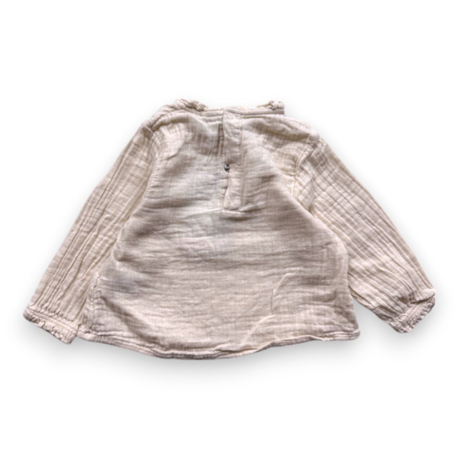 PETIT BATEAU - Gelbe Bluse aus Baumwollgaze - 18 Monate