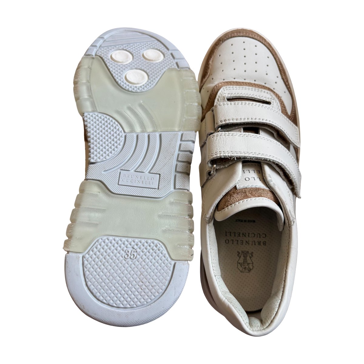 BRUNELLO CUCINELLI - BASKETS - BEIGE, MARRON - 35