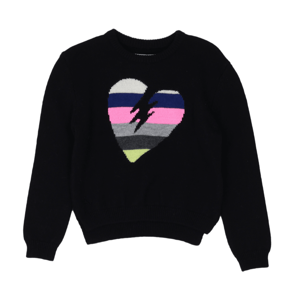 ZADIG & VOLTAIRE - Schwarzer Wollpullover mit Herzmotiv - 4 Jahre