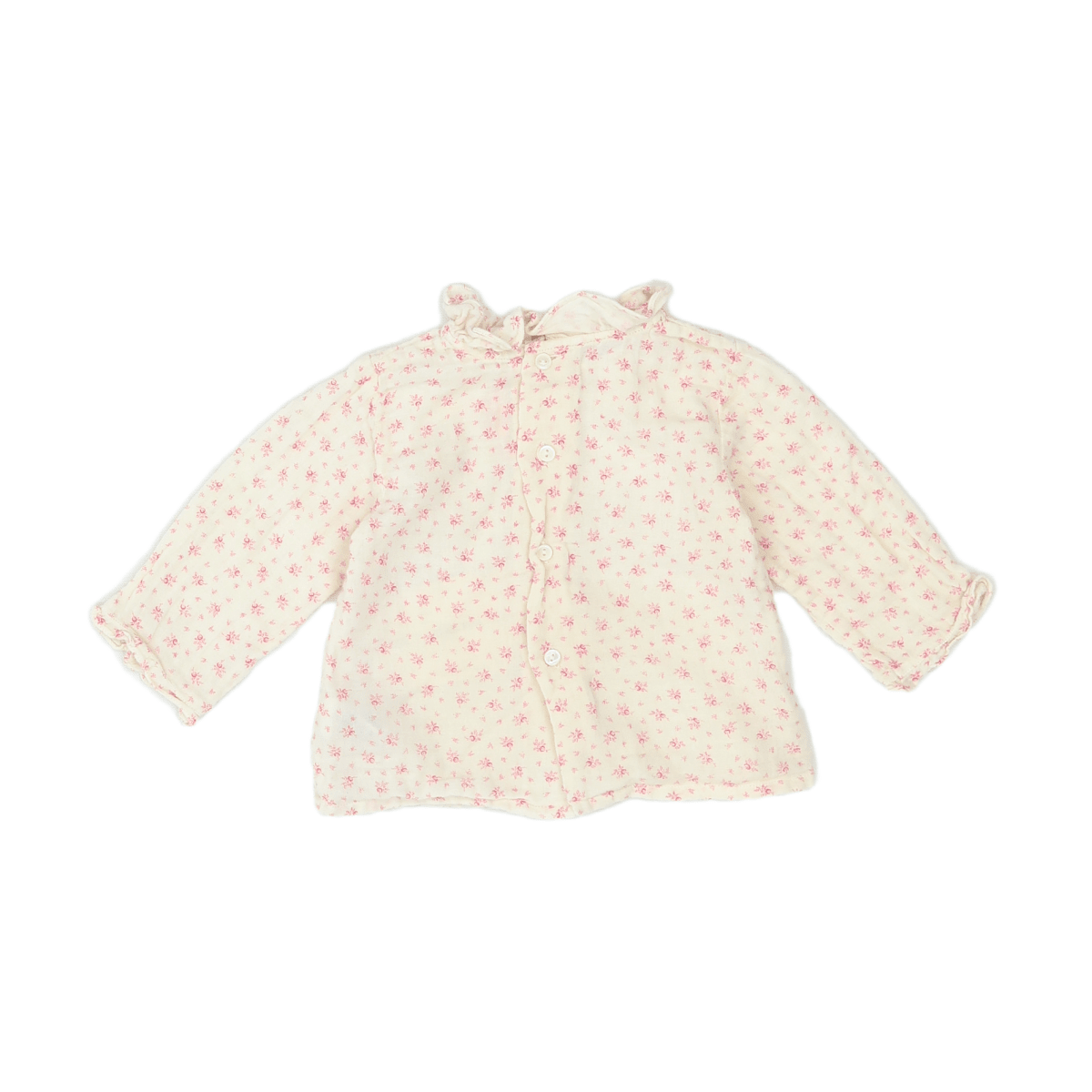 BONPOINT - BLOUSE - BEIGE, ROSE - 6 MOIS
