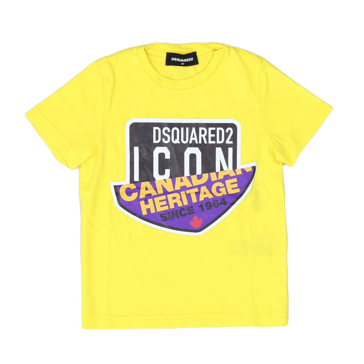DSQUARED2 - T-SHIRT - JAUNE, MULTICOLORE - 4 ANS