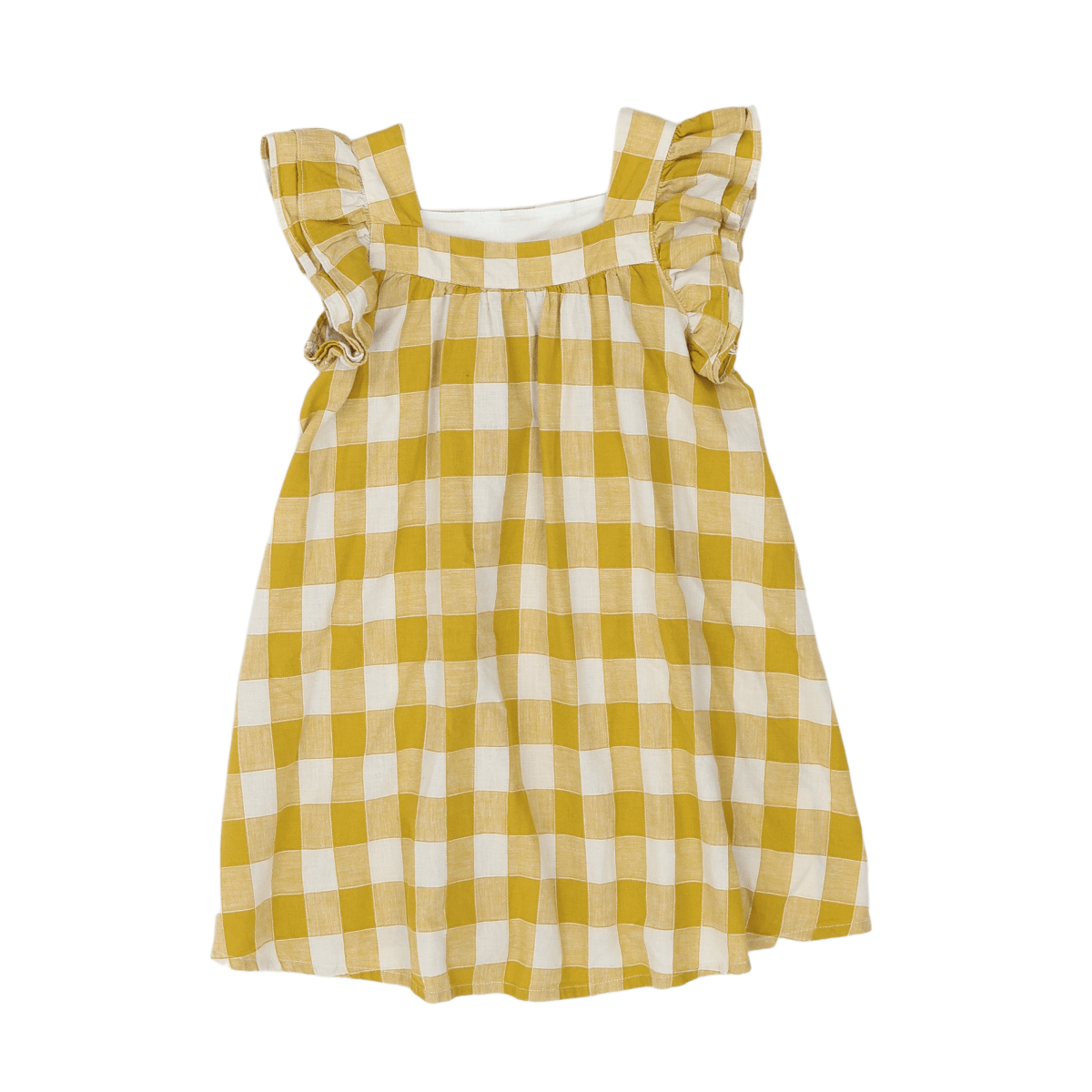 CYRILLUS - ROBE - JAUNE, BLANC - 6 ANS