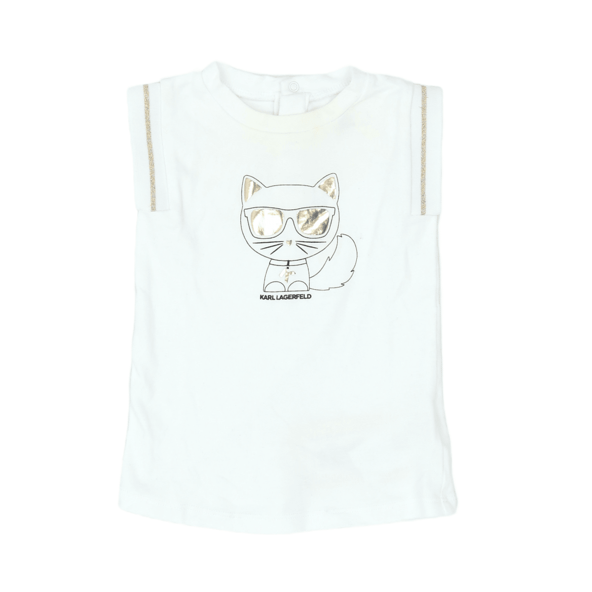KARL LAGERFELD - T-SHIRT - BLANC, OR - 6 MOIS