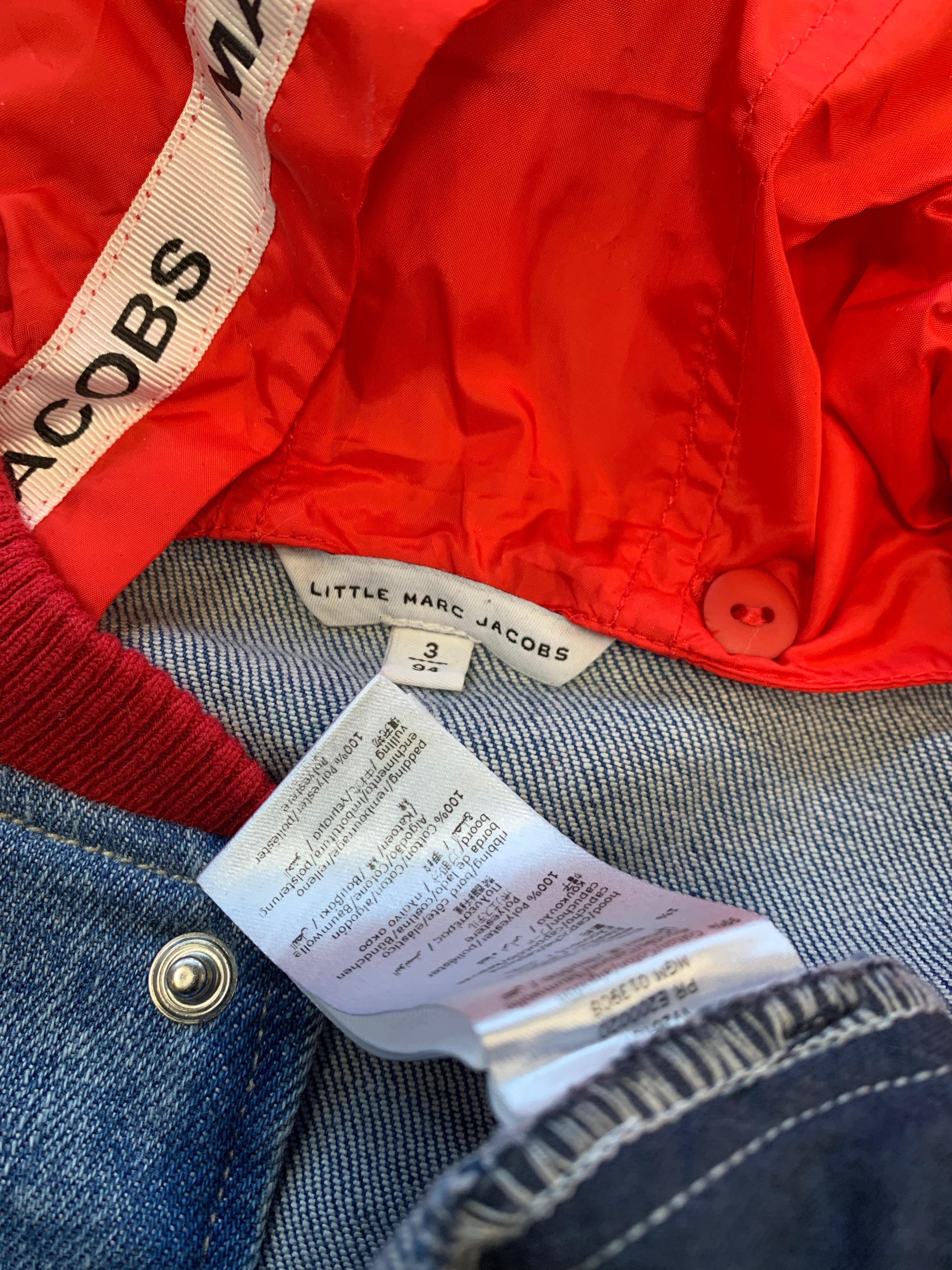 LITTLE MARC JACOBS - JEANSJACKE - BLAU, ROT - 3 JAHRE