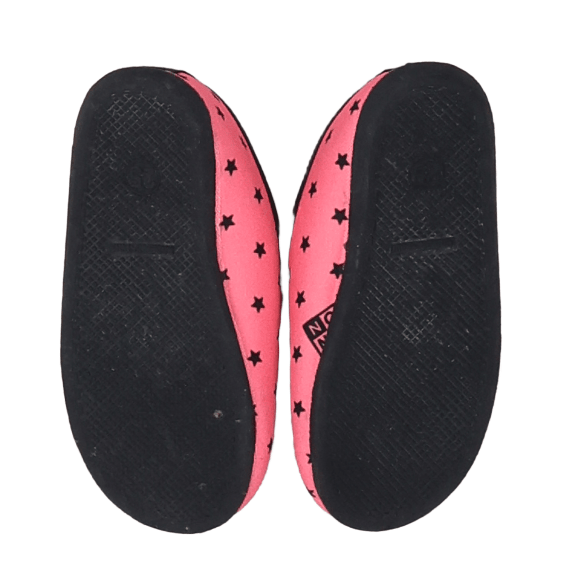 BONTON - Pink slippers with black stars - 25