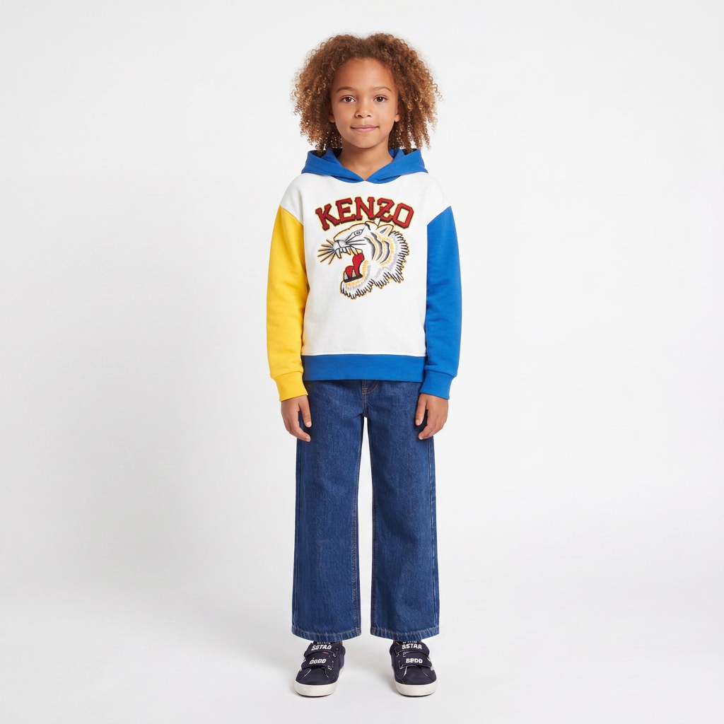KENZO - SWEAT - BLANC - 8 ANS