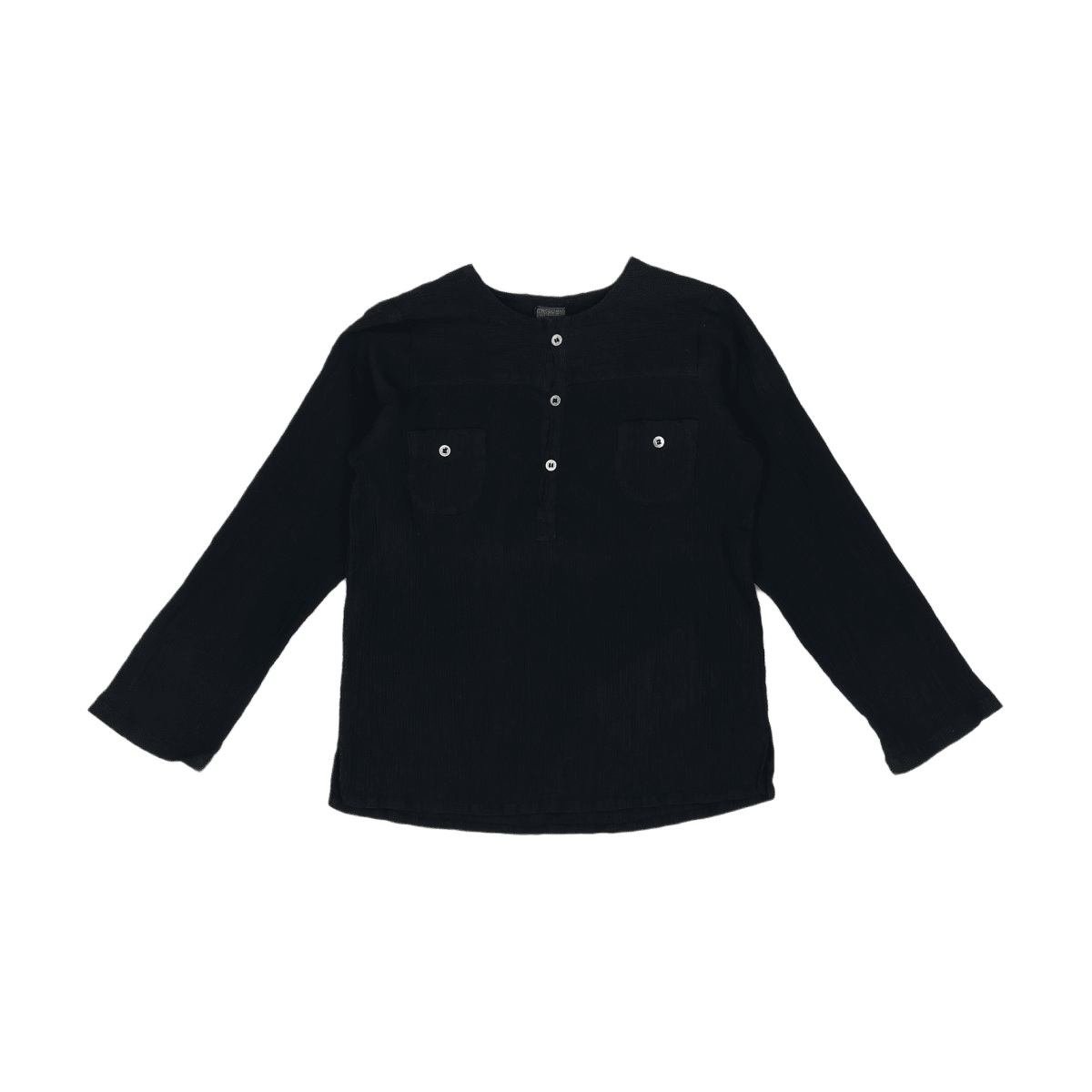 BONTON - SHIRT - BLACK - 6 YEARS