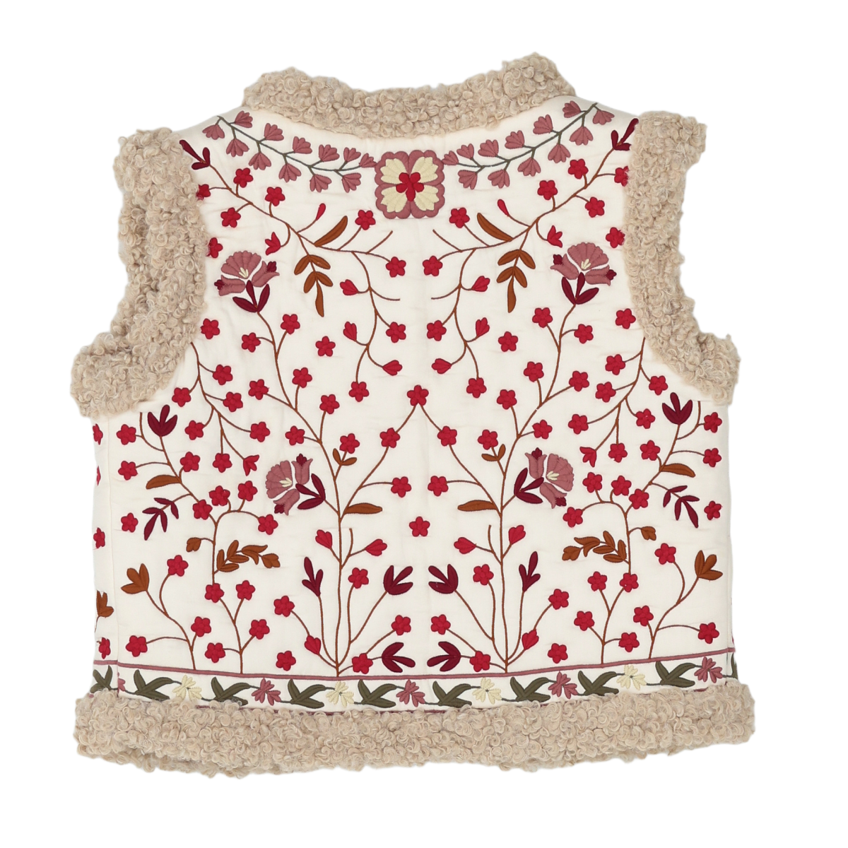 BONPOINT - BLOUSON SANS MANCHE - BEIGE - 10 ANS