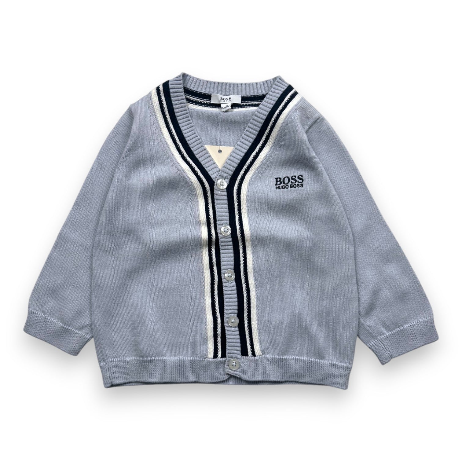 HUGO BOSS - CARDIGAN - BLEU - 12 MOIS