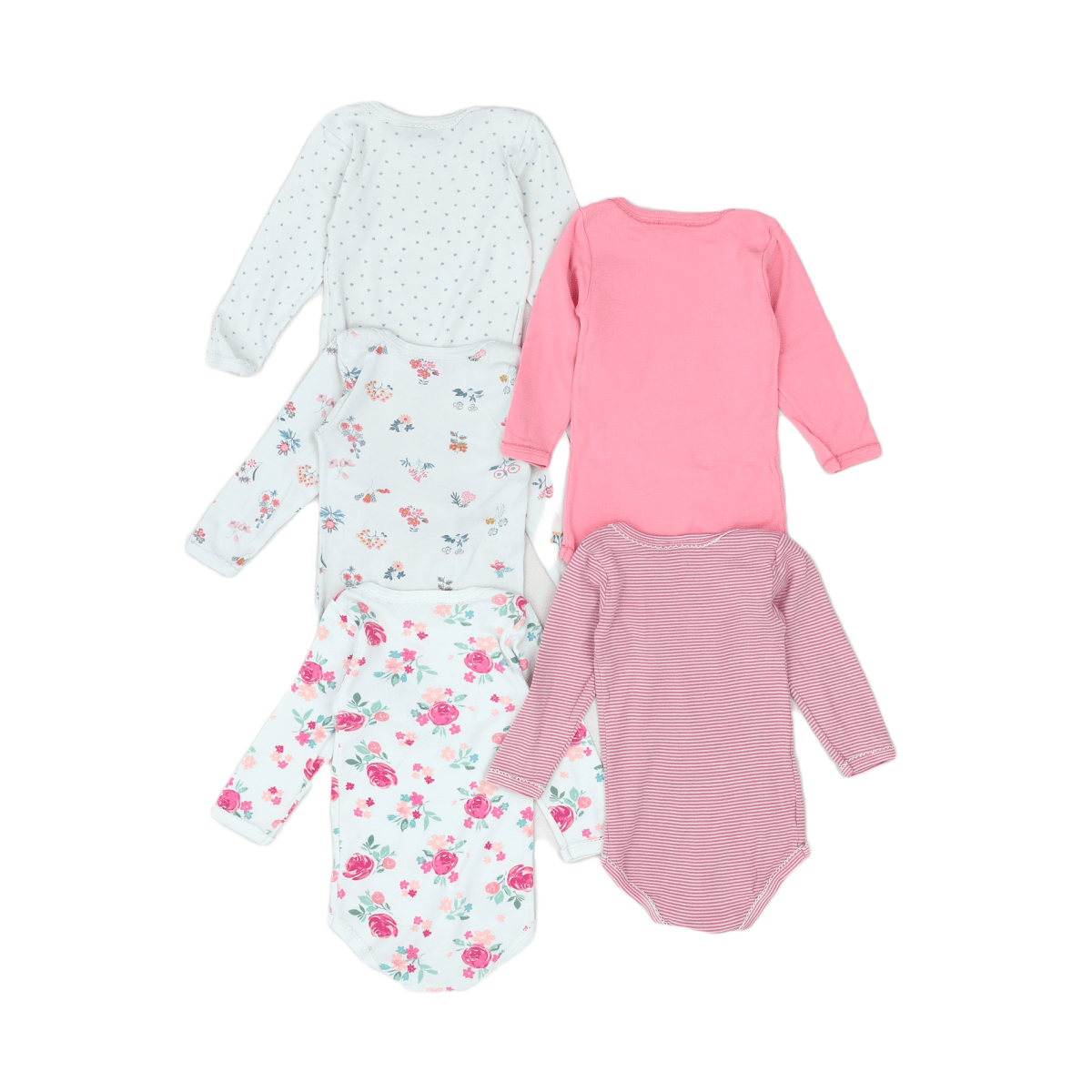 KLEINES BOOT - SET - ROSA, WEIß - 12 MONATE