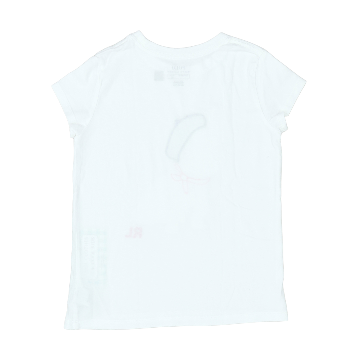 RALPH LAUREN - T-SHIRT - BLANC - 7 ANS