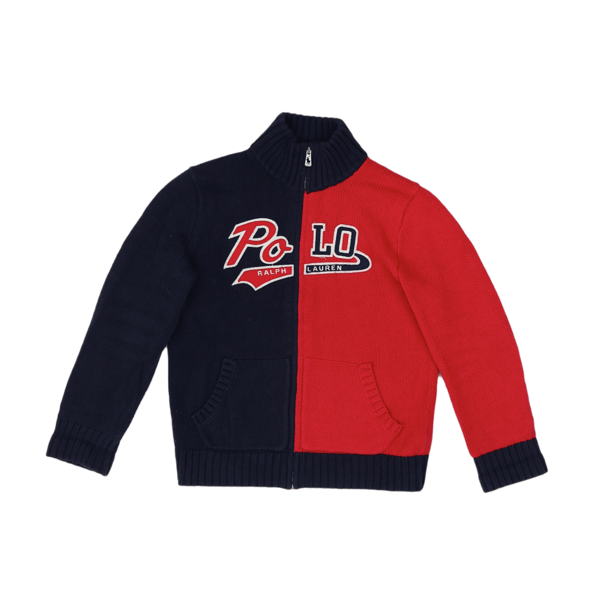 RALPH LAUREN - CARDIGAN - BLEU, ROUGE - 7 ANS