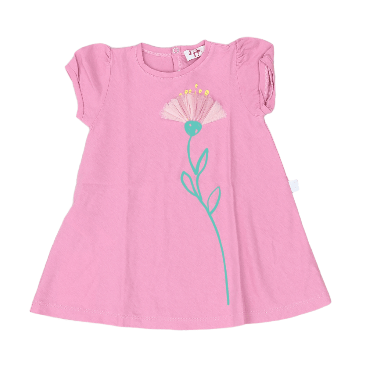 IL GUFO - DRESS - PINK - 12 MONTHS