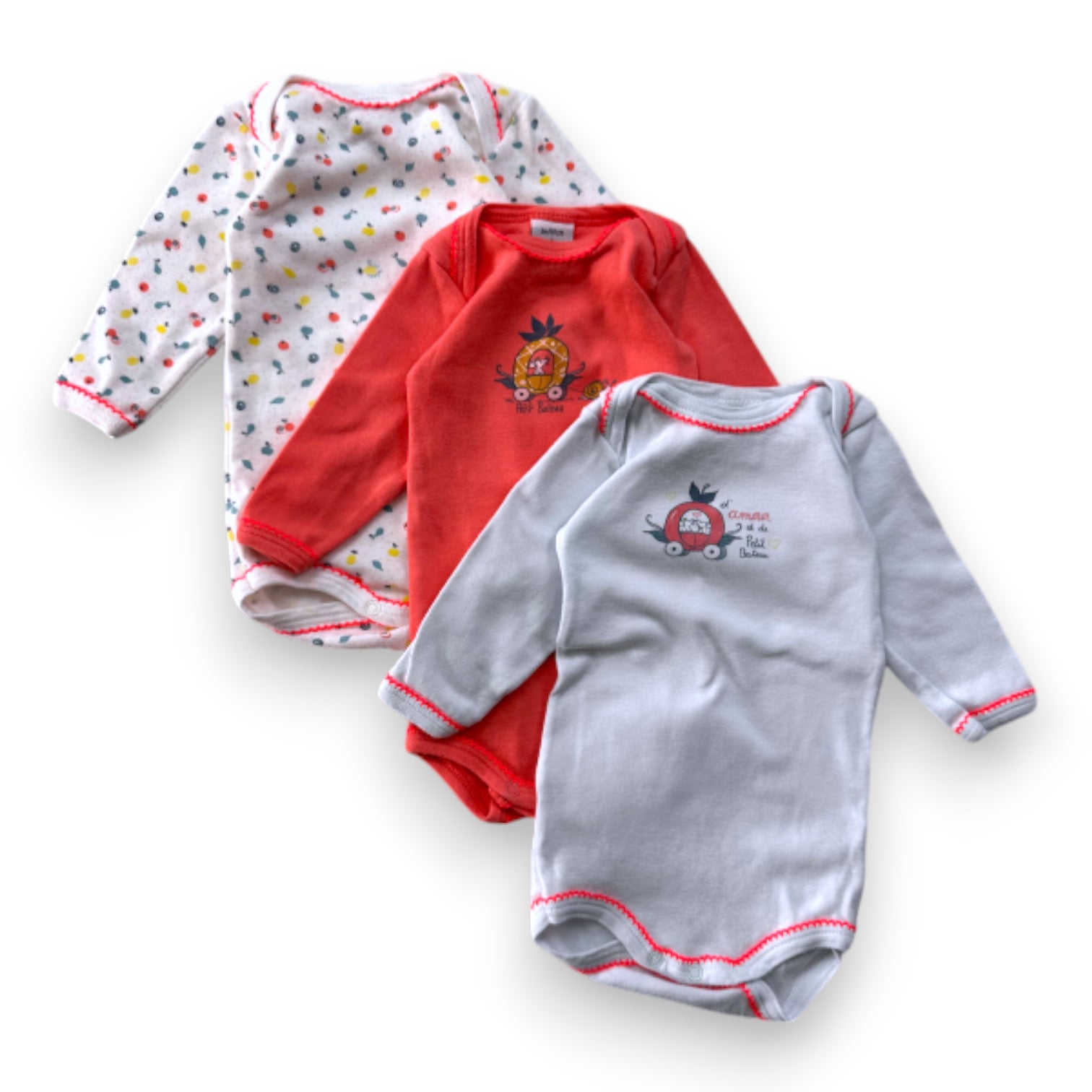 LITTLE BOAT - BODY - PINK, WHITE - 3 MONTHS