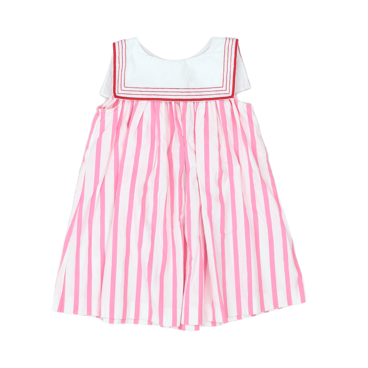 JACADI - KLEID - WEIß, ROSA - 24 MONATE